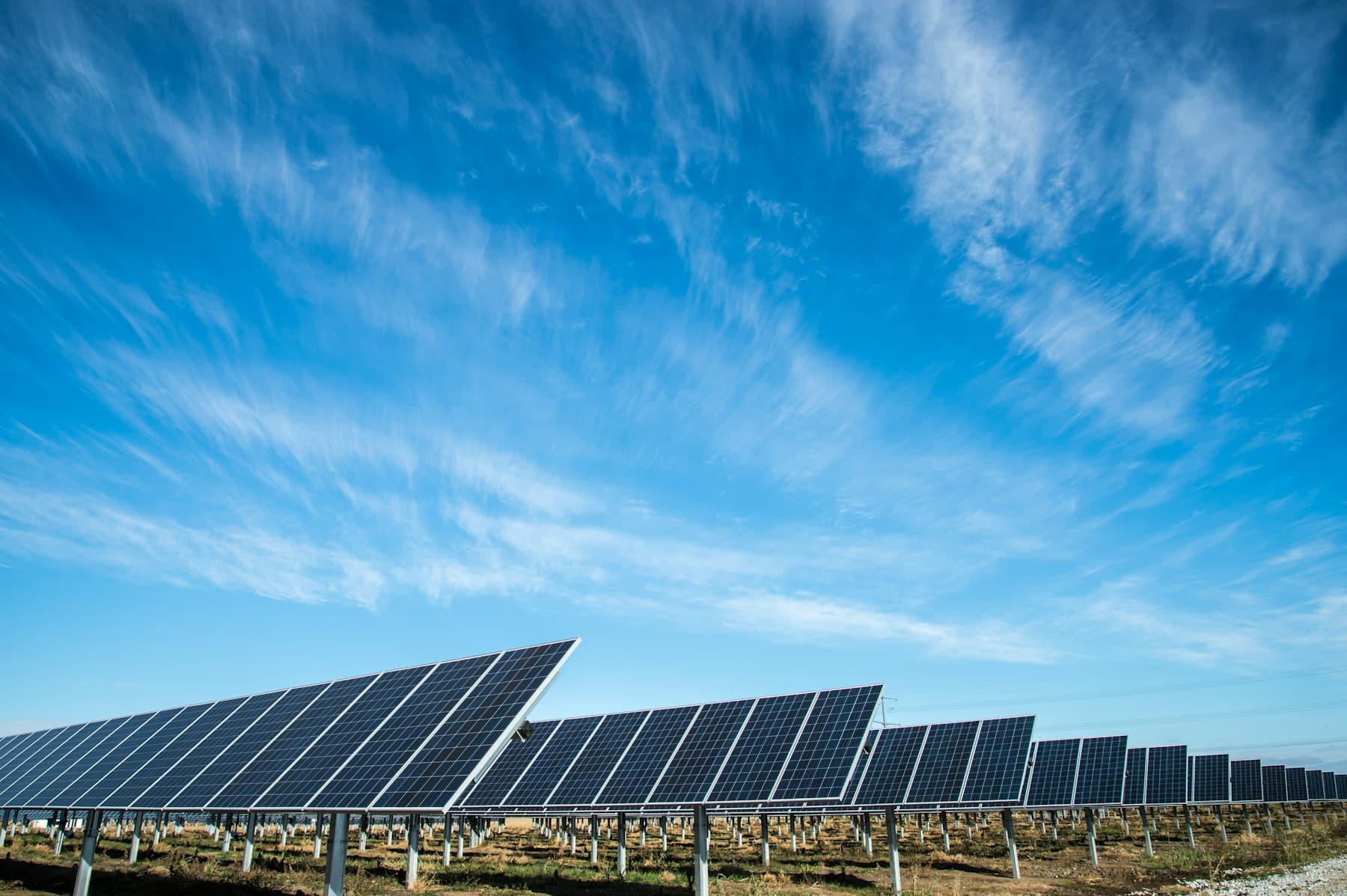 Representative view of a utility-scale solar park